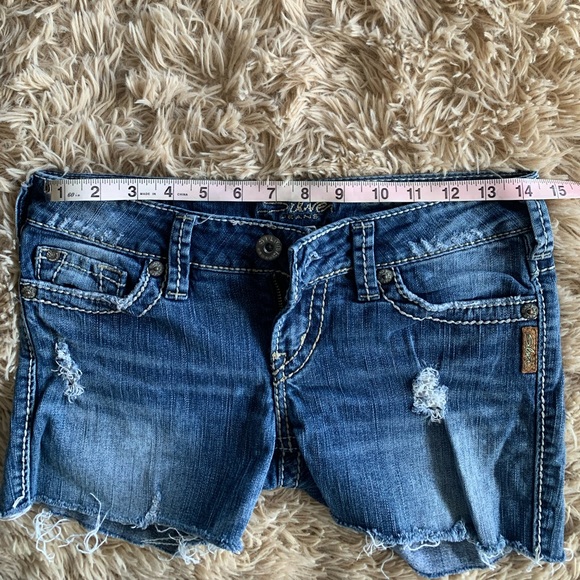 Silver BKE Cut off jean shorts size 26 - Picture 8 of 10